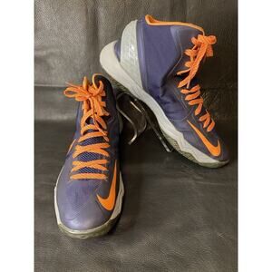 Nike Zoom Hyperdisruptor Dark Blue Orange 548180-401 High Top Shoes Men's 12